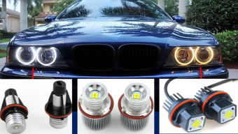 LED Angel Eyes LampenSet Superwit BMW 1 5 6 of 7 serie of X3 en X5