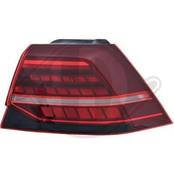 Achterlicht voor VW Golf 7 Hatchback (5G1, BQ1, BE1, BE2)  rechts links Buitenste deel, LED, Getint, Met lamphouder2217190/2217191