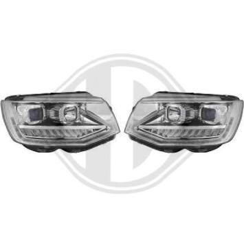 Koplampen VW T6 Multivan/Transporter Dynamic Chrome Helder glas 2274381