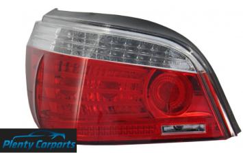 Achterlicht voor BMW 5 Sedan (E60)  Links, W16W, LED, Rood, Transparent 1224191